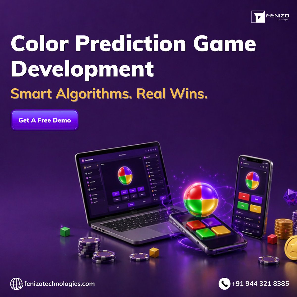 FenizoTechs's tweet image. Ready to build a trending gaming platform? 
Our Color Prediction Game Development gives you real-time gameplay, secure systems, and high scalability  to grow fast and earn more
 Start now: fenizotechnologies.com
#ColorGame #GamingPlatform #iGaming #StartupSuccess #TechBusiness