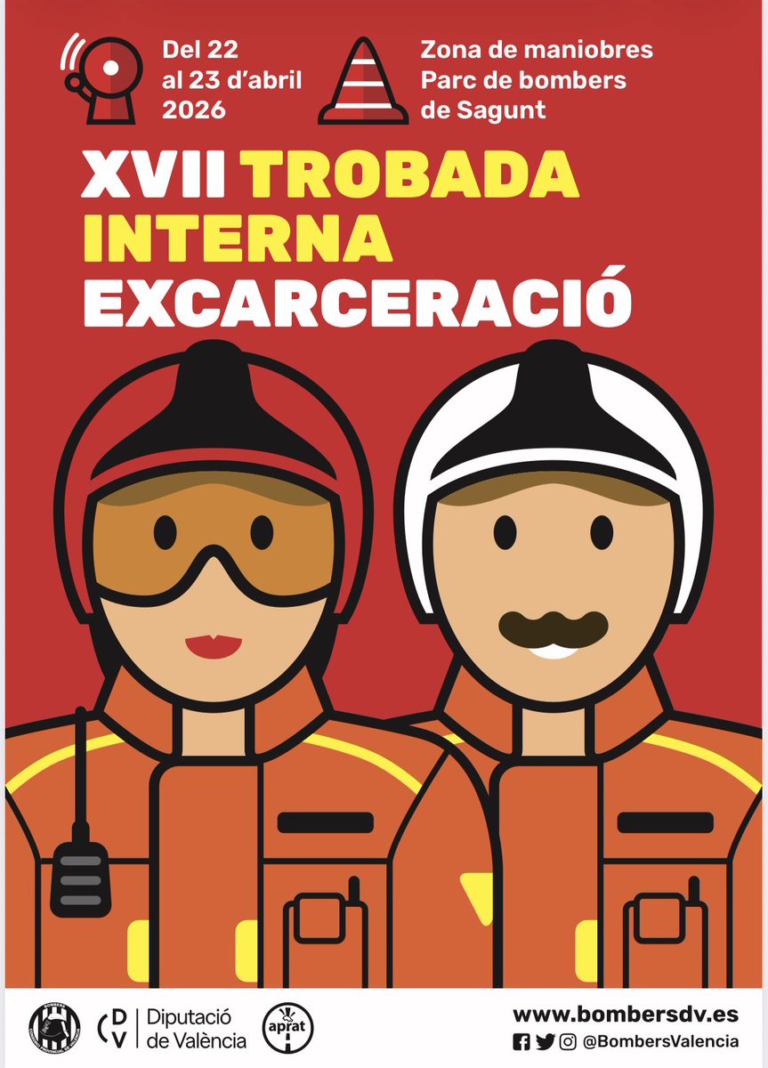 APRATSPAIN1's tweet photo. 🚒 XVII Trobada Interna d’Excercarceració
📍 Sagunt 📅 22–23 abril
🛠️ Rescate vehicular 🔥 Trabajo operativo 🧠 Decisiones bajo presión
Entrenamos como intervenimos.
#APRAT #Bomberos #Rescate #Excarcelación https://t.co/rQ0VG7uJyk