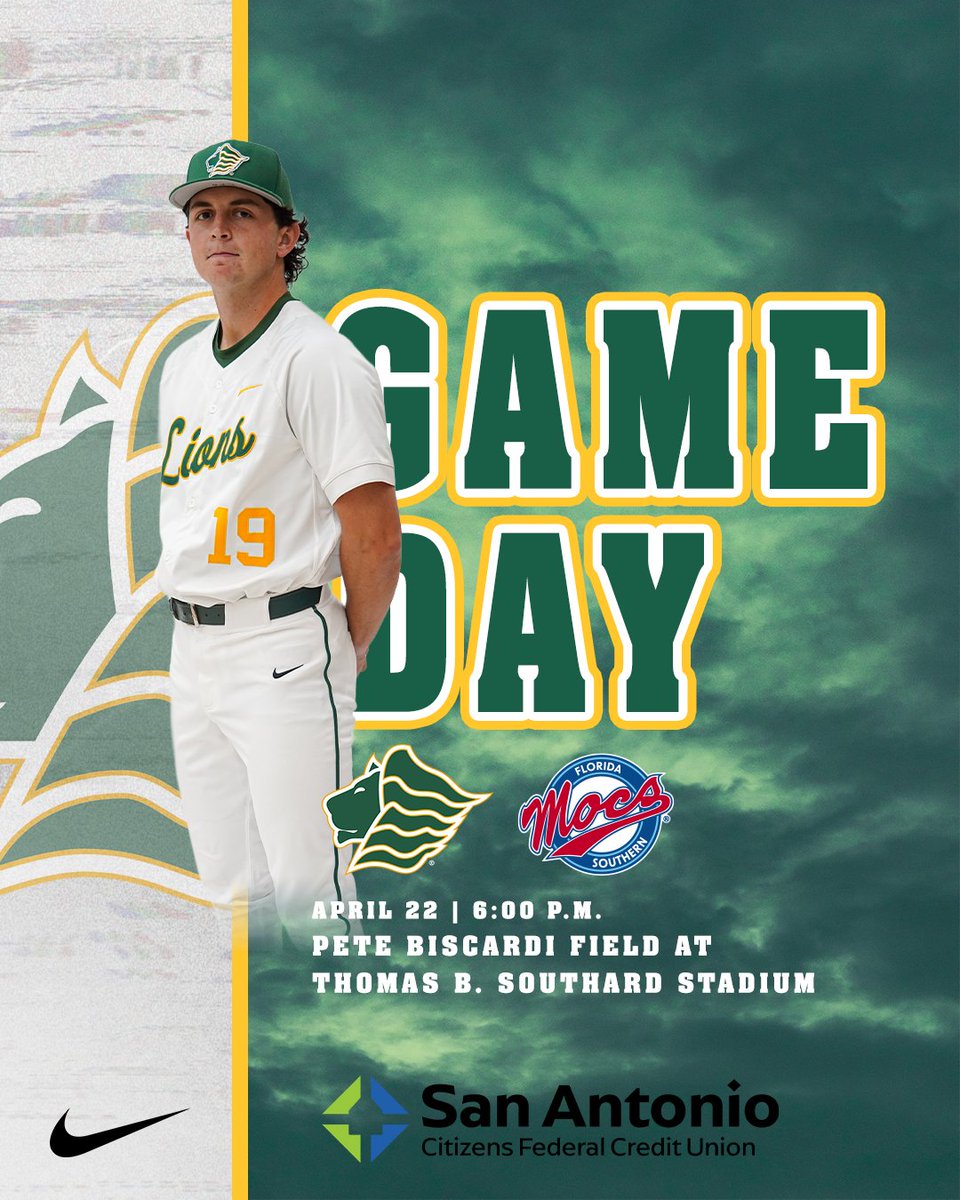 SaintLeoLions's tweet photo. 𝙂𝘼𝙈𝙀𝘿𝘼𝙔!!

@SaintLeoBSB takes on the Mocs in non-conference action tonight!

Baseball Bingo!

🆚 Florida Southern
⏰ 6:00 PM
📍 Thomas B. Southard Stadium 
📺 https://t.co/Q4SGghMWEs
📊 https://t.co/yLCWkyXWW1
🎟️ https://t.co/kygBbQg4eQ

#GOLIONS 🦁 | #SAINTLEO1PRIDE 🦁 https://t.co/rwfAQ2tTLH