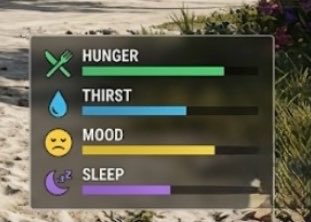 Ssgtv8's tweet image. Are you in favor of adding a Personal Needs system to the game? 🎮
Such as: Hunger 🍔, Thirst 💧, Mood 🙂, and Sleep 🌙

Or do you prefer the game to stay without these details?

Share your opinion below 👇

GTA 6 

#GTA6 #GTAVI #rockstar #PS5