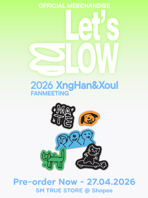 ShopeeTH's tweet image. เปิดพรี! 2026 XngHan&amp;amp;Xoul Fanmeeting [Let's Glow] MD✨

💯 ออฟฟิเชียล

ช้อปเลย 👉 s.shopee.co.th/1qXxdXsuMK

#ShopeeTH #ShopeeTHxSMTrue #XNGHAN #XngHan_Xoul #Lets_Glow
#XngHan_Xoul_FANMEETING #ตลาดนัดXnghan #ตลาดนัดซึงฮัน