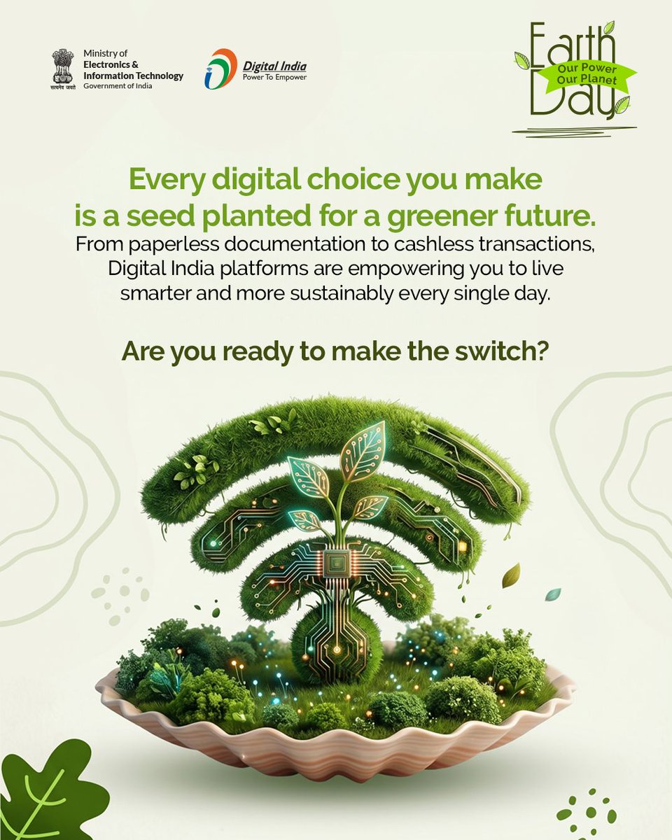 GoI_MeitY's tweet image. Did you know your smartphone is a tool for conservation?

#WorldEarthDay #DigitalIndia #GoGreen
