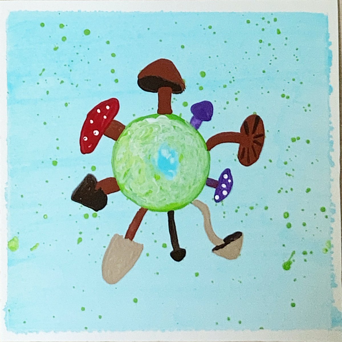 キノコの惑星🍄🪐

#アナログ画 
#絵描きさんと繋がりたい