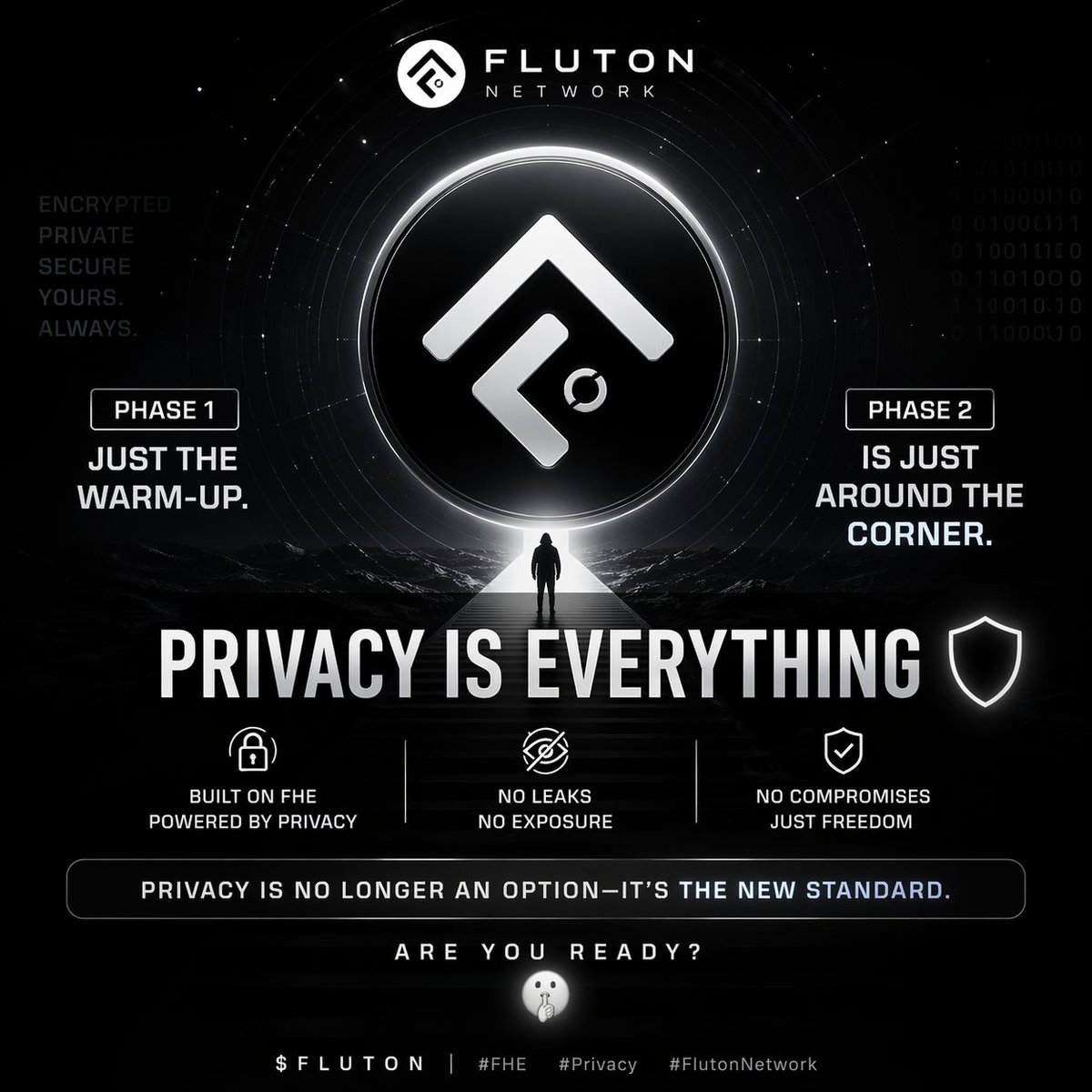 kietseven487's tweet image. PRIVACY IS EVERYTHING 🛡️

Phase 1 of @FlutonIO  was just the warm-up.

Don’t let the FHE jargon confuse you. Just remember: Privacy is no longer an option—it’s the new standard.

Phase 2 is just around the corner. Are you guys ready? 🤫

 #FHE #Privacy #FlutonNetwork