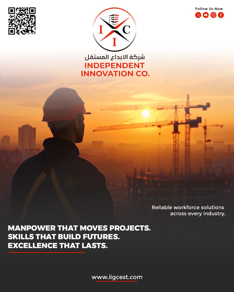 iigcest's tweet image. Right people. Right skills. Real results.
Driving projects forward with dependable manpower.

#Manpower #Workforce #Construction #SkilledLabor #Business #Projects #Industry #Growth #Execution