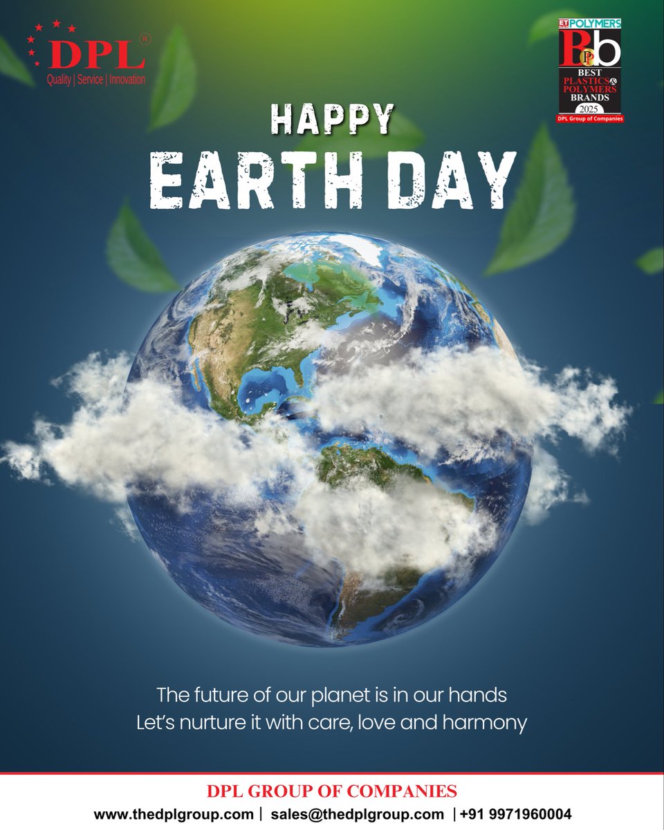 dplpolymer's tweet photo. Happy Earth Day 🌍
Let’s nurture the only home we have with care, consciousness, and commitment for a greener tomorrow 🤝🏻

#DPL #DPLGroup #DPLGroupOfCompanies 
#EarthDay2026 #HappyEarthDay https://t.co/CkuGlyfgY8