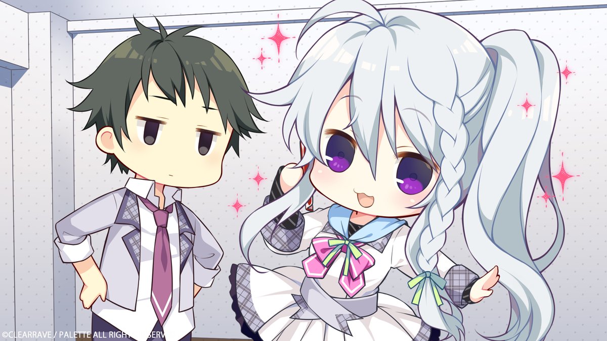 info_9_nine_'s tweet photo. 本日4月22日は
4(良い)22(にぃに)の日です！

9-nine-の作中でも人気な新海兄妹のSDイラストを紹介！
天真爛漫な妹・天に振り回される、兄の翔…
そんな兄妹愛（？）も溢れる本編9-nine-は好評発売中です！

9-nine-スピンオフ作品
『as:9-nine- ARTEISIA』も只今予約受付中です
予約特典などは公式HPをご覧ください

▽公式HPはこちら
https://t.co/g1N2t3wiEw

#アズナイン
#9ナイン
#ぱれっと