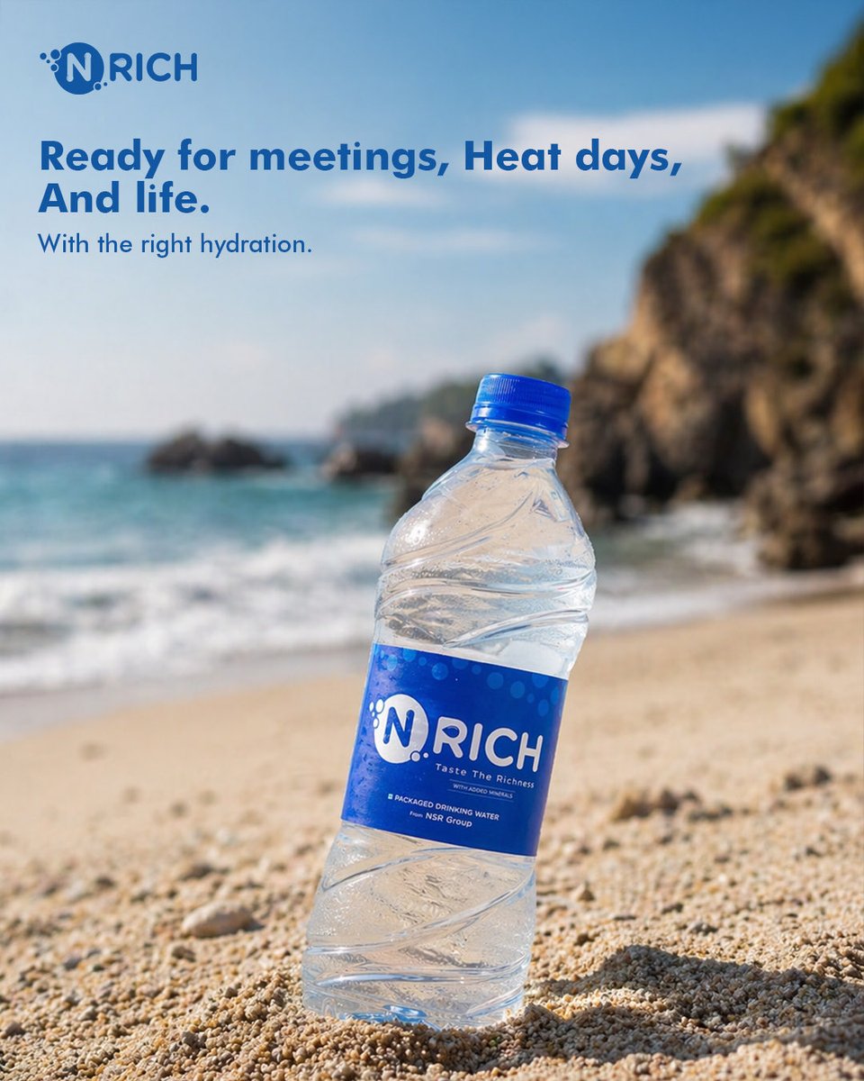 Nrichwater's tweet photo. Stay ready. Stay hydrated. 💙

📞 For Orders &amp; Distribution: +91 99635 25550 https://t.co/v4ejjGR7gO