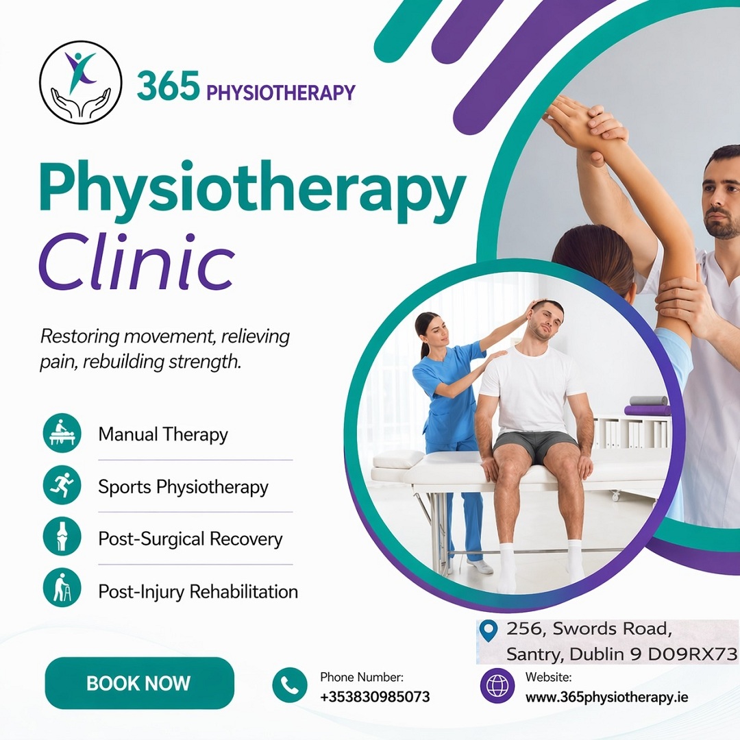 365physiosantry's tweet photo. At 365 Physiotherapy Clinic, we help you move better, feel stronger, and live healthier every day.
✨ Our Expert Services:
✔️ Manual Therapy
✔️ Sports Physiotherapy
✔️ Post-Surgical Recovery
📞 Call: +353 830985073
#365Physiotherapy #PainRelief #Rehabilitation #SportsInjury https://t.co/SGAS4FBgqL