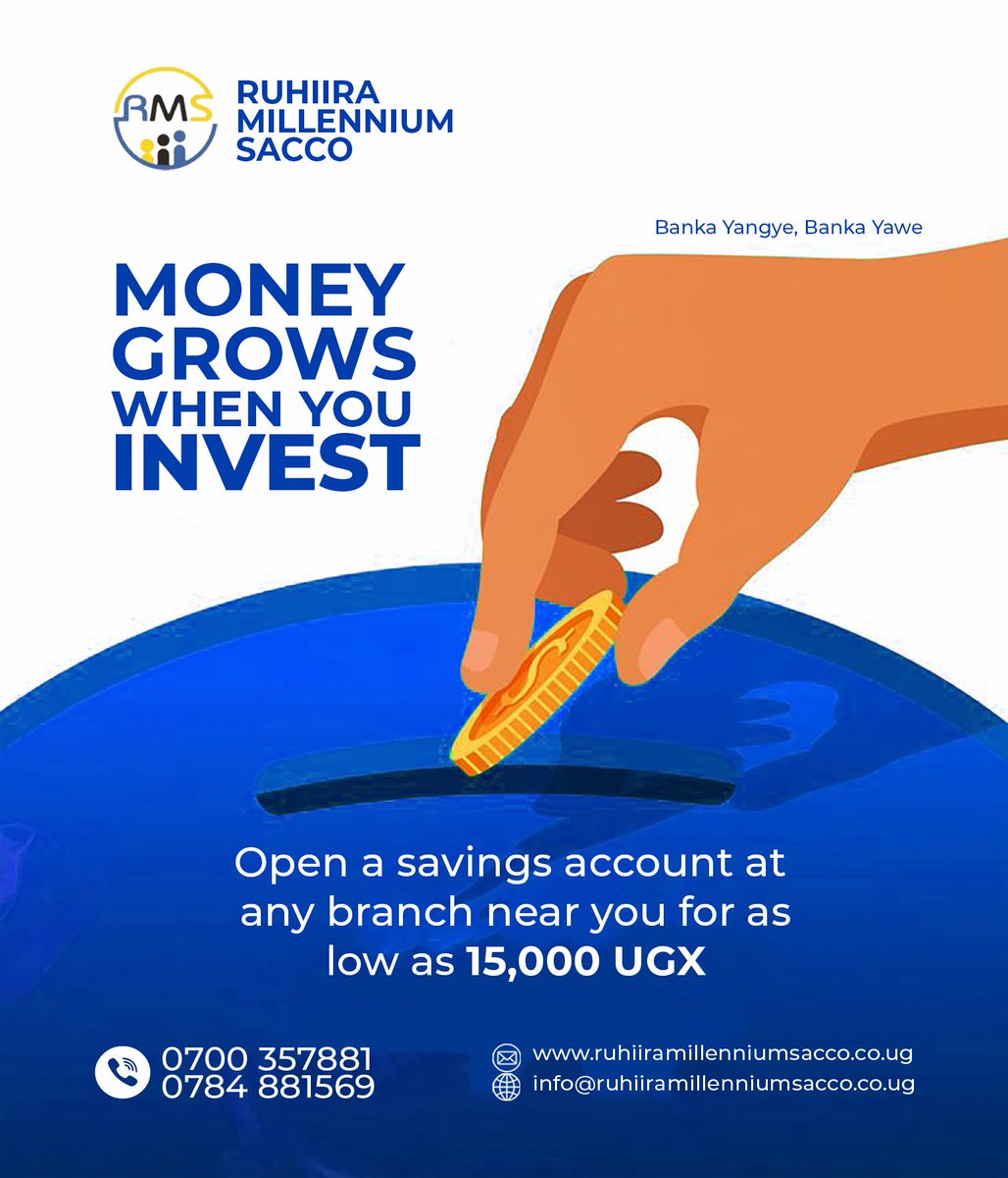 At <a href="/ruhiiramsacco/">Ruhiira Millennium Sacco</a> ,we don’t just keep your money-we help it grow through giving u access  to secure, flexible, and safe savings plans, 
Join us on a journey  for a brighter financial future at affordable rates