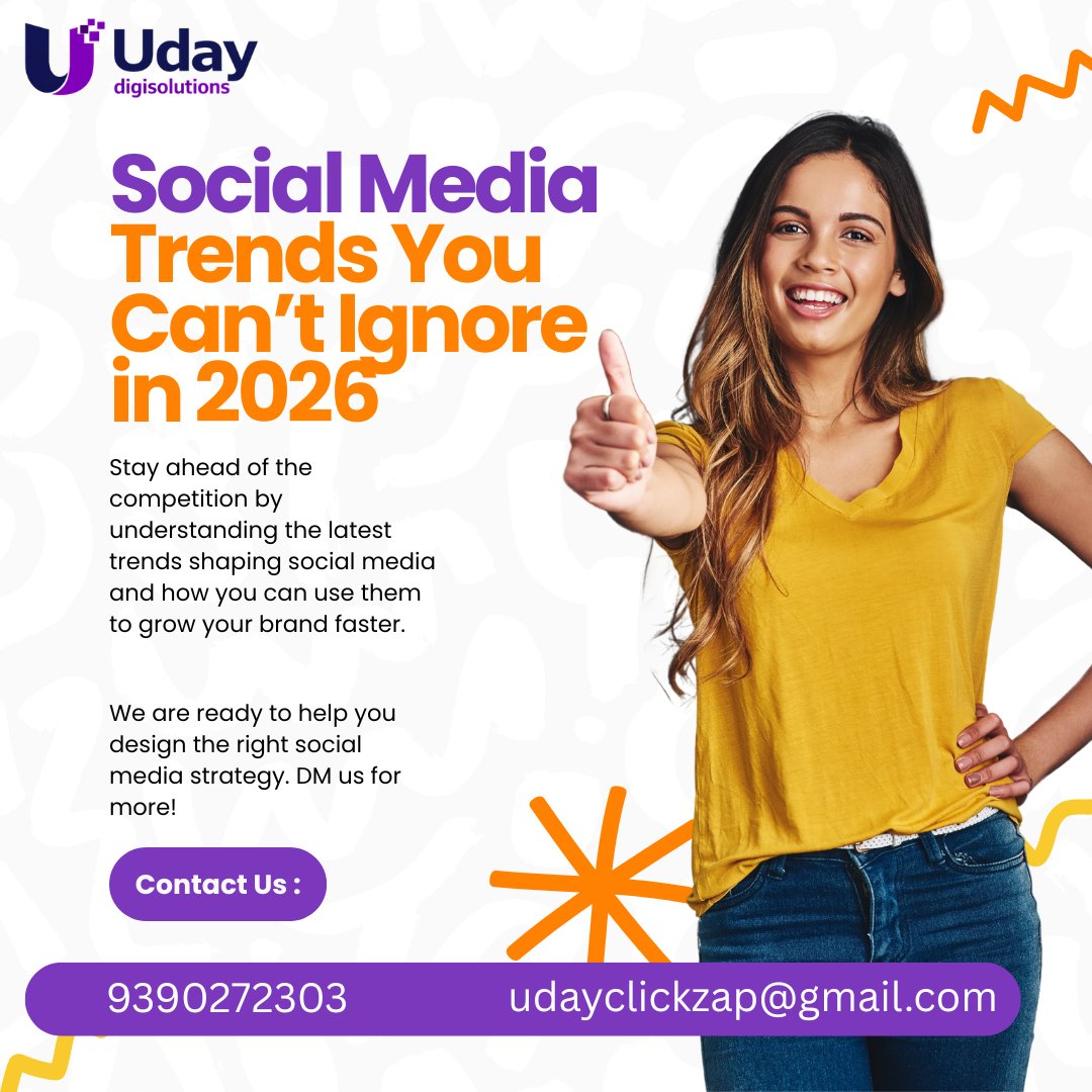 UdayClickzap's tweet photo. Small businesses that adapt are winning attention.
• Short-form video = higher visibility 
• Authentic content = real trust 
• Engagement > follower count 
 Let’s grow your brand: 9390272303 | udayclickzap@gmail.com 
#SocialMediaTrends #DigitalMarketing 
#udaydigisolutions https://t.co/1mJQyxOOQT
