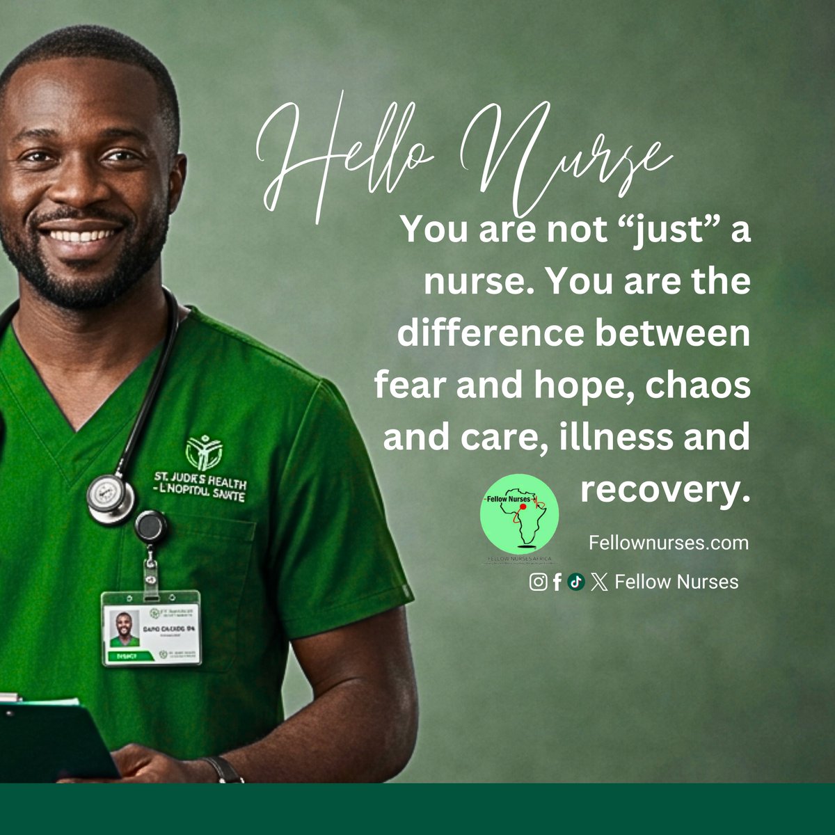 FellowNurses1's tweet image. You are not “just” a nurse. You are the difference between fear and hope, chaos and care, illness and recovery.

Go out there and remind the world what compassion in action looks like. 💙

#nurse #nursing
fellownurses.com
