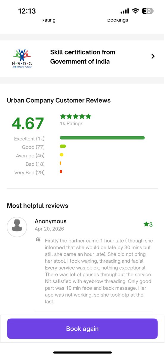 Shambhavi0120's tweet image. @urbancompany_UC  @UC_Assist What the hell is WRONG with you guys! I pay membership &amp;amp; on top of that U assign rediculous idiot professional who is running late n then stops picking d phn? It was alrdy paid? Thr r numerous complaints abt tht lady Y is she still there with #UC?