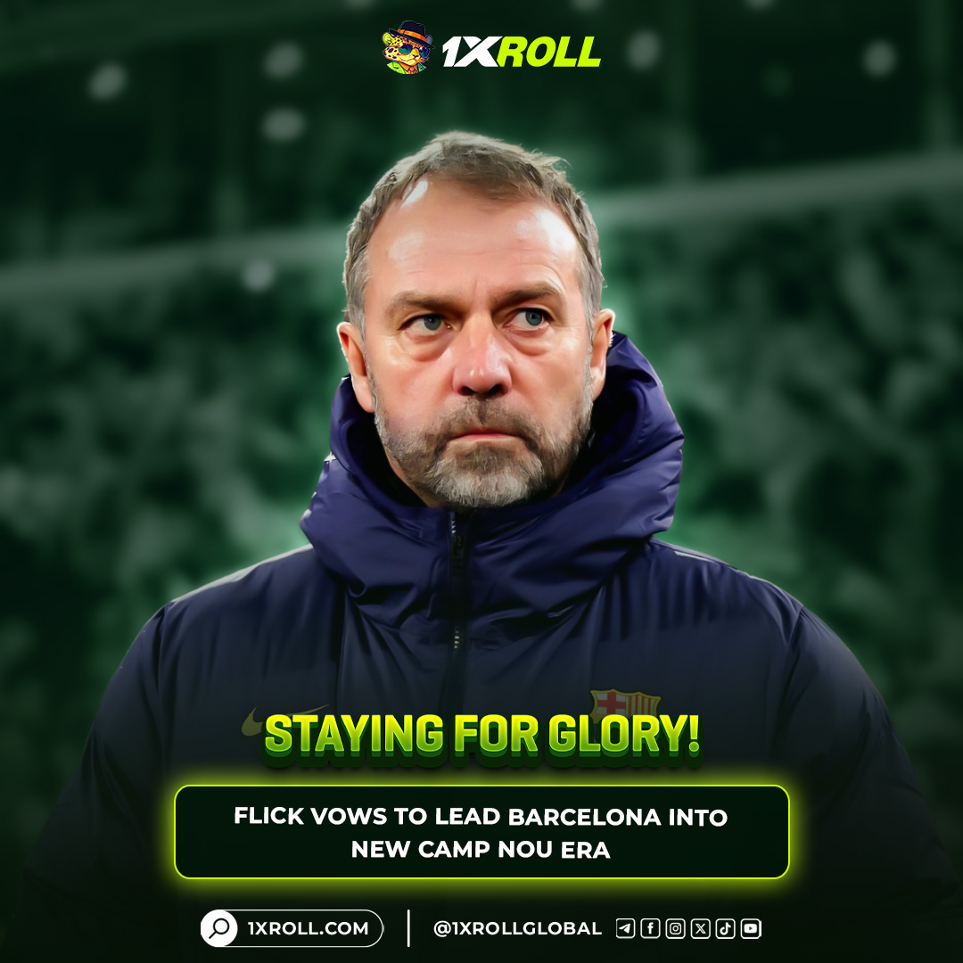 1XRoll_Global's tweet image. SPORTS BEAT • Hansi Flick WANTS TO STAY

✅ Loyalty clear: Flick confirms desire to renew contract with Barcelona
✅ Long-term vision: Aims to keep building squad for future success
✅ Big ambition: Determined to lead Barça back to Champions League glory

#Football #Barcelona