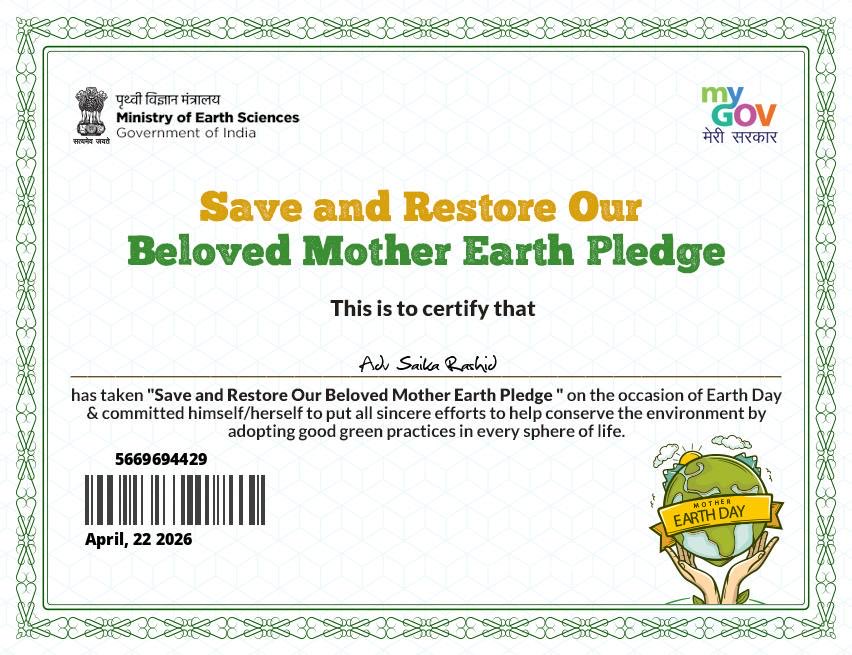 The future isn’t something we wait for it’s something we build. Every small step we take today shapes a greener, stronger tomorrow. Together, we have the power to protect, preserve, and uplift our planet. #worldearthday2026 #saveearth 
#Advsaikarashid