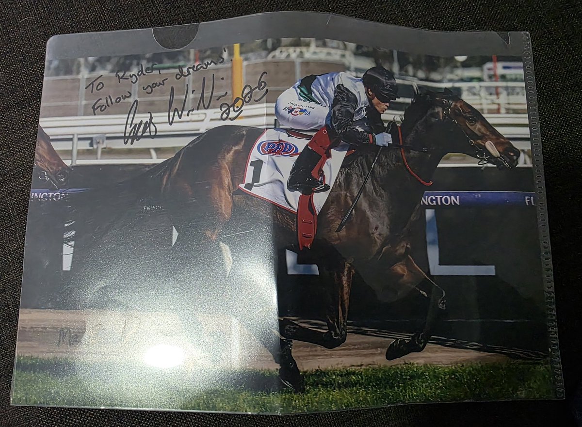 HpPallot's tweet photo. There is nothing like receiving a special package in the mail from one of your hero's.@CWilliamsJockey has once again put a huge smile on Ryder's face with these gifts.This is why he is the best in the business.He cares an looks after all racing fans no matter what. THANKS CRAIG https://t.co/S0cirCN85h