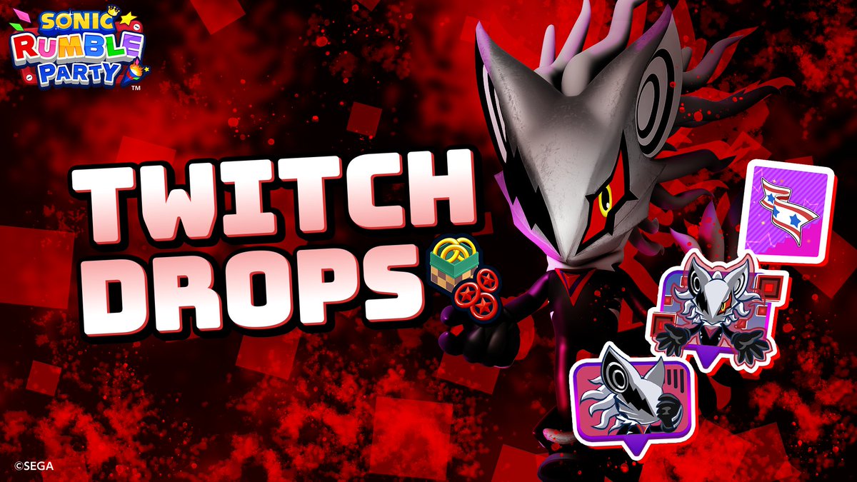 Half Anniversary Twitch Drops for Sonic Rumble Party has seen an Infinite takeover❗️

Tune in to participating channels for exclusive Infinite Stickers!
The celebrations cannot be stopped however!
Red Star Rings and effects are also here!🎉

📅Drop Period: April 22 8:00am  - May