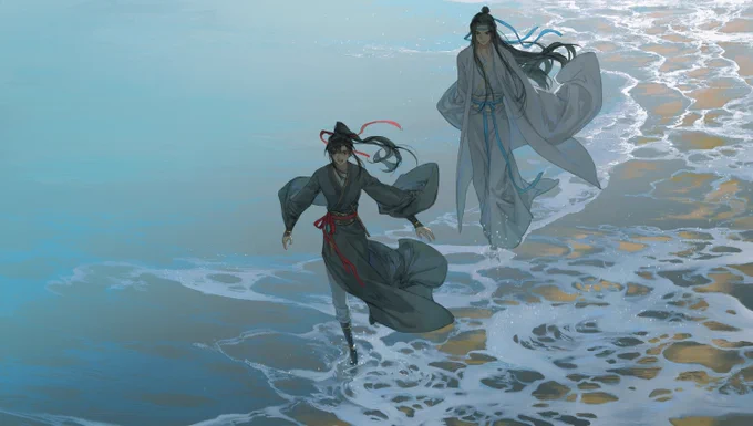 之前生贺图忘发了,现在补上 #魔道祖师 #魏无羡 #蓝忘机 #忘羡