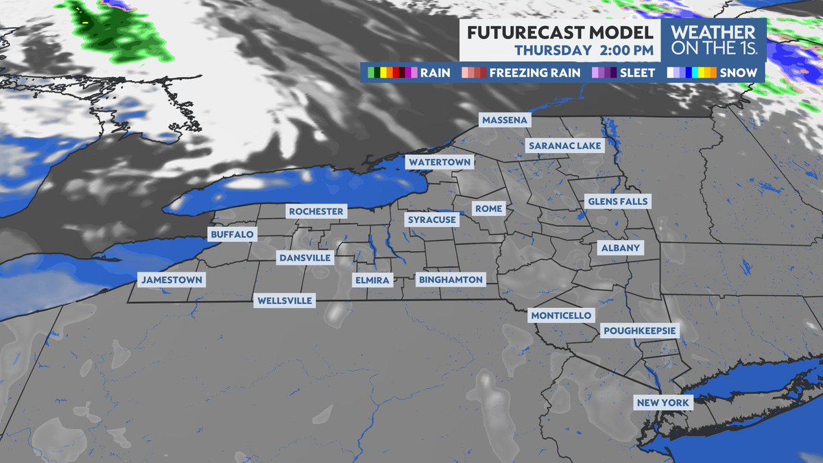 DurkinWeather's tweet image. **NEXT 2 DAYS OUTLOOK**

Mostly rain free weather today clouds to breaks of sunshine for many, especially CNY &amp;amp; WNY.

Comfortable, quiet weather tomorrow with plenty of sunshine.

#Buffalo #Rochester #Syracuse #Albany #HudsonValley #Binghamton #Watertown #NYwx