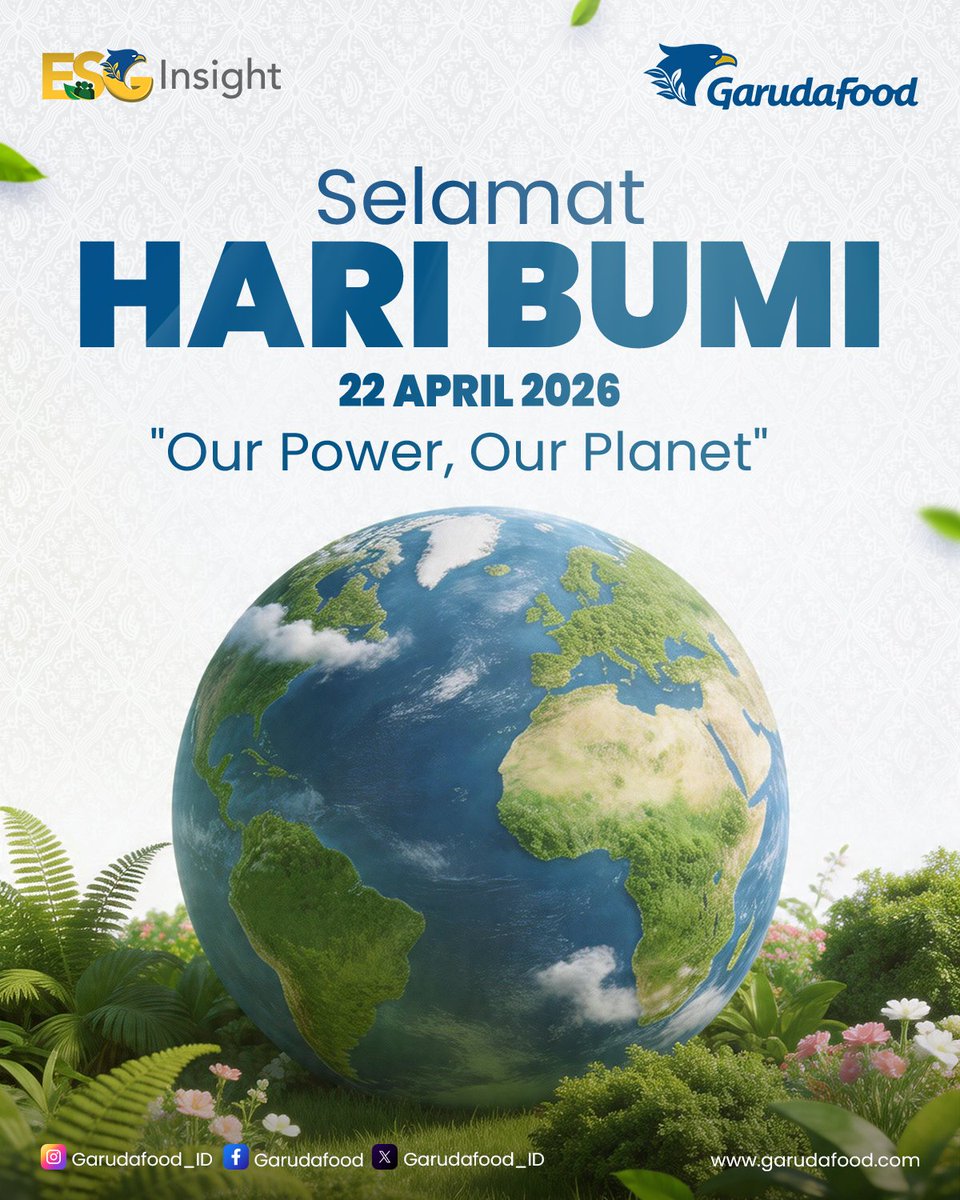 GarudaFood_ID's tweet image. Hari Bumi mengingatkan kita: krisis iklim berdampak pada semua manusia &amp;amp; alam, hari ini juga. 
Mulai dari langkah kecil, bersama kita bisa jaga masa depan berkelanjutan.
Our Power, Our Planet. Setiap aksi berarti.

#EarthDay2026 #OurPowerOurPlanet #ClimateChange #Sustainability