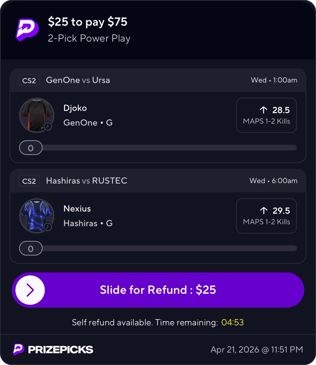 FitzDFS's tweet image. CS2 wake n cash 🫶

First play back is for my night owls! 

I’ve attached my projections for both plays down below. Nexius is my POTD 💎

❤️ = Tailing 

#Esports #CS2 #PrizePicks #GamblingX