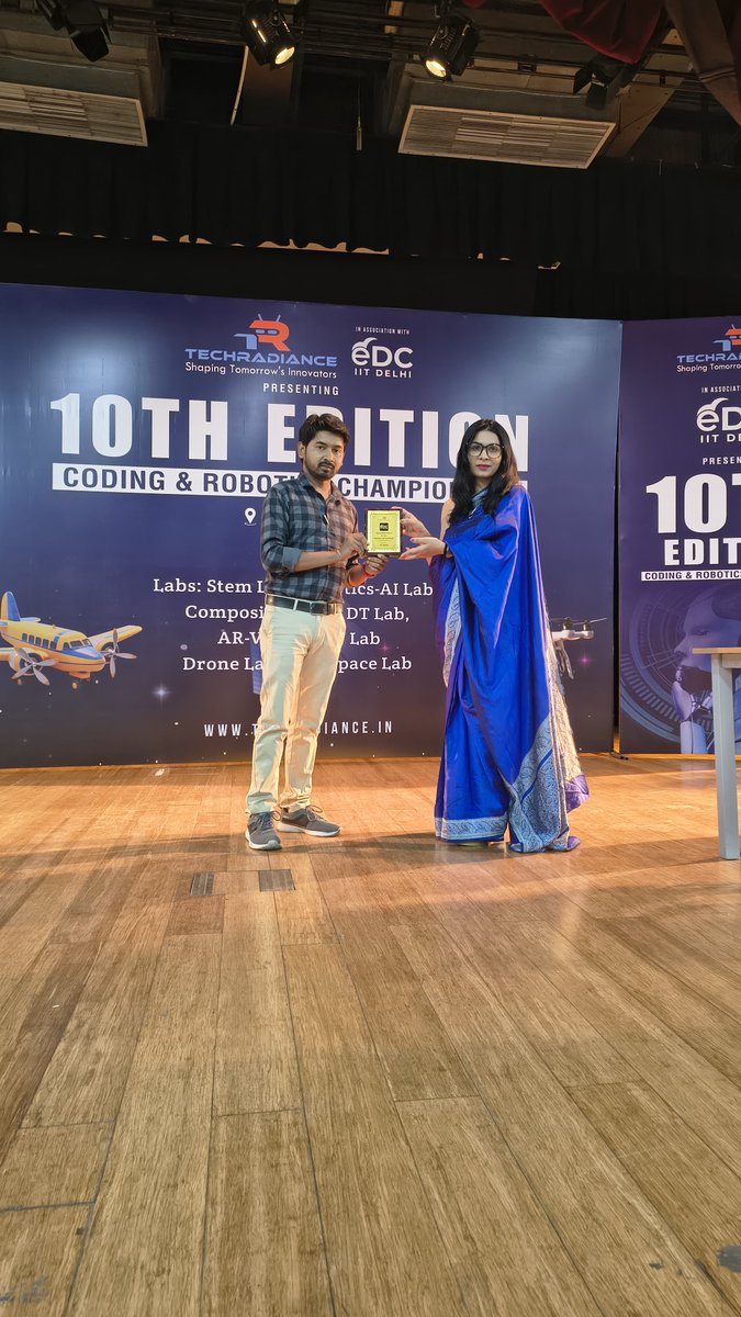 ncsmgoi's tweet image. 🚀🏆 Team Innovation Hub, @dscpurulia, a unit of @ncsmgoi, @MinOfCultureGoI secured 5th position at Techradience, @iitdelhi—a proud moment of innovation &amp;amp; teamwork! ✨

#InnovationHub #StudentAchievement #NCSM #Purulia