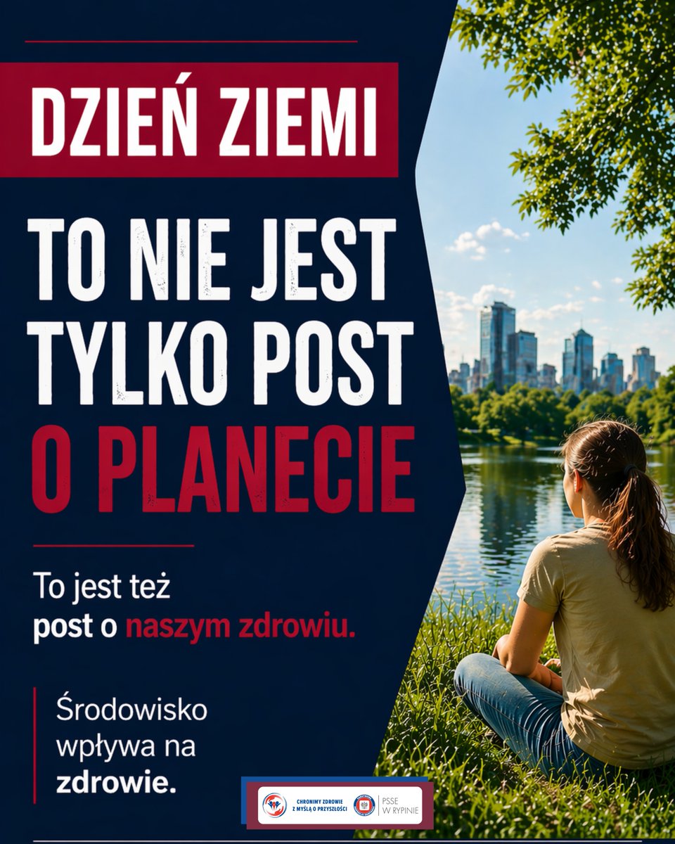 PsseRypin's tweet photo. To nie planeta ma problem.
Problem będziemy mieć my.
Powietrze, woda, środowisko = zdrowie.
To nie „ekologia obok”.
To codzienność.

#DzieńZiemi #ZdrowiePubliczne #PSSE 🌍 https://t.co/CE0QxEYLyM