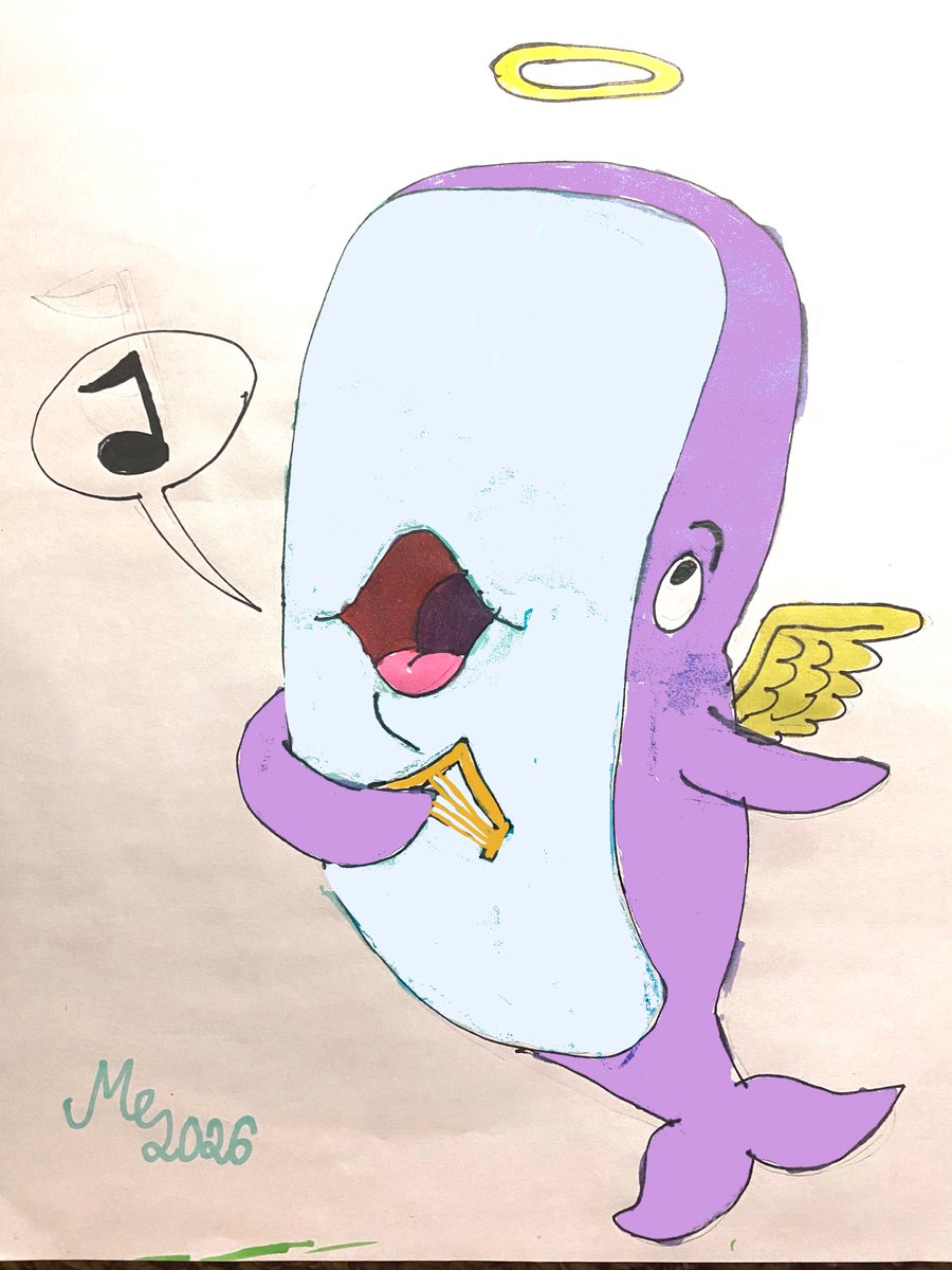 mccraecook's tweet image. A colored pic of Willie the Operatic Whale(in his angel form,since he now sings in heaven after being killed at the end)from Disney’s bittersweet segment from it’s 1946 anthology cartoon film,”Make Mine Music”,since it turned 80 years old two days ago.
#disney