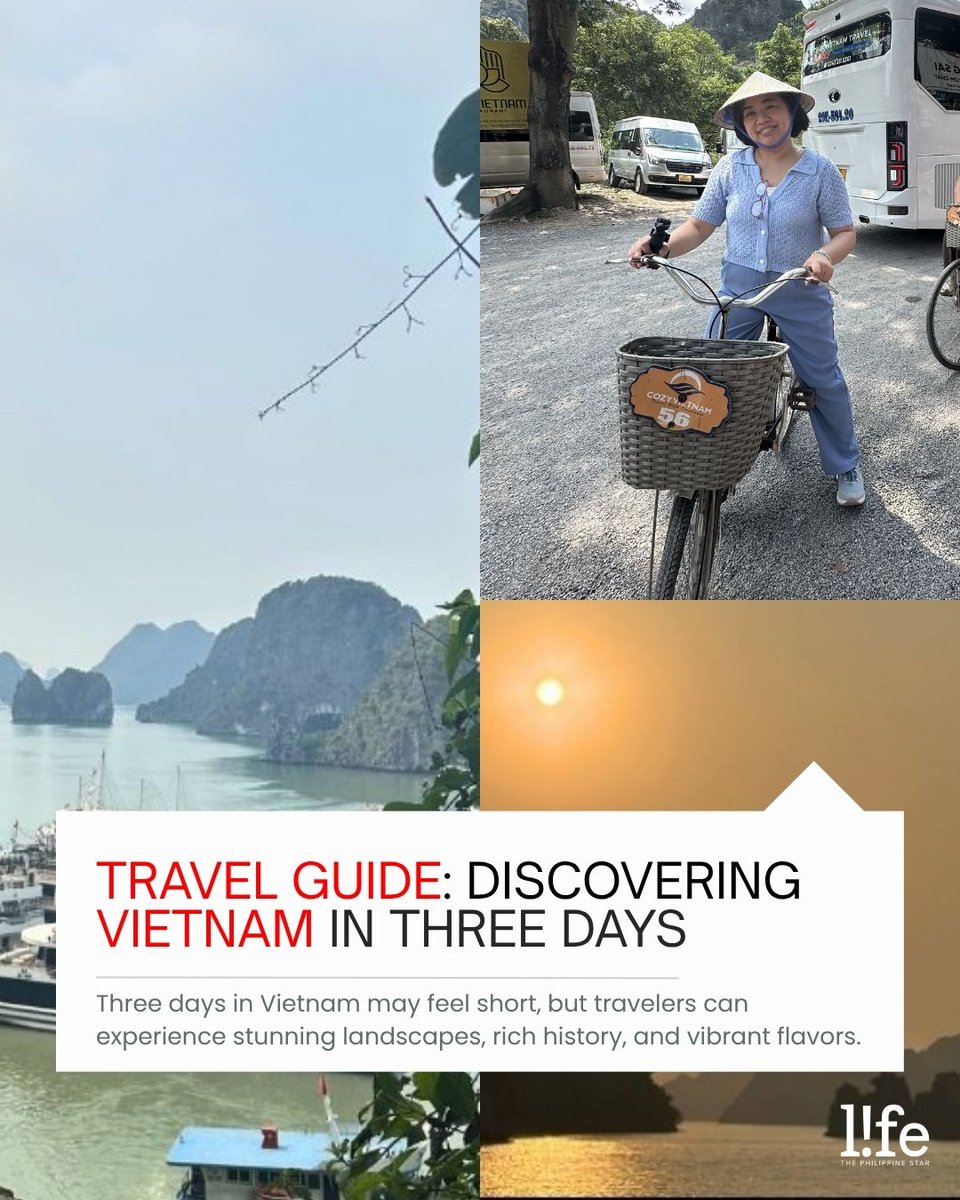 philstarlife's tweet photo. VIETNAM TRAVEL GUIDE YOU DIDN’T KNOW YOU NEEDED 🇻🇳✨

From limestone cliffs and hidden caves to street food feasts and hands-on cooking classes—Vietnam is quickly becoming a must-visit escape for Filipino travelers. But beyond the usual tourist spots, there’s a whole side of Vietnam most Pinoys are just starting to discover. 

READ: https://t.co/4Iff8J4lHG