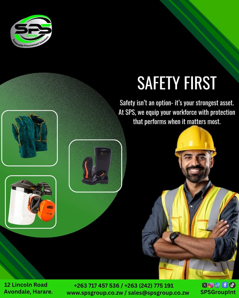 SPSGroupInt's tweet photo. Safety isn't just a rule -its a lifestyle. Put safety first today so you can see tomorrow. Your life matters.Your team matters too! think safe act safe stay safe 
#safetyfirst #ZeroHarm https://t.co/NjhgtwhcEq