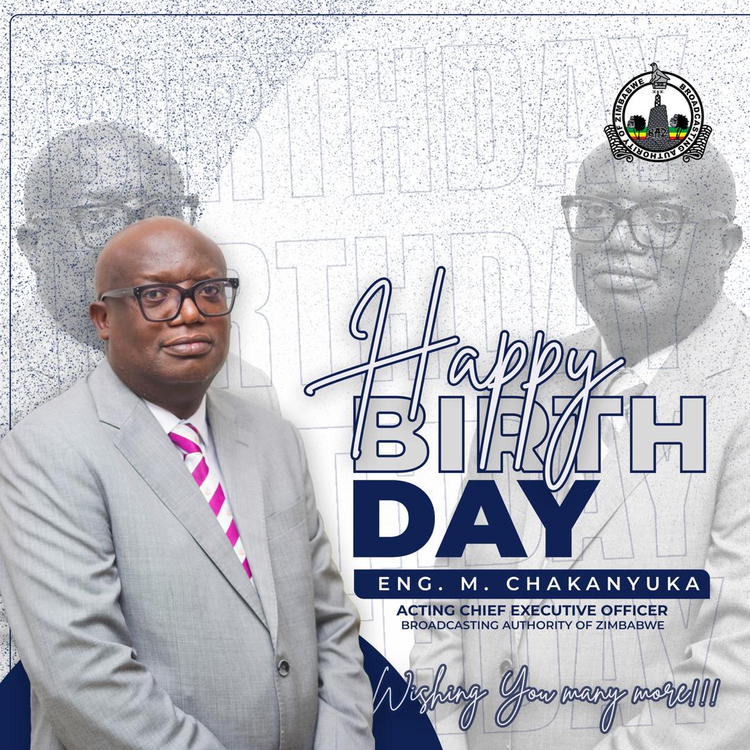 Happy Birthday to Eng. Matthias Chakanyuka, Acting Chief Executive Officer of the Broadcasting Authority of Zimbabwe (BAZ).
#Broadcasting #Media #Vision2030 #BAZstaff