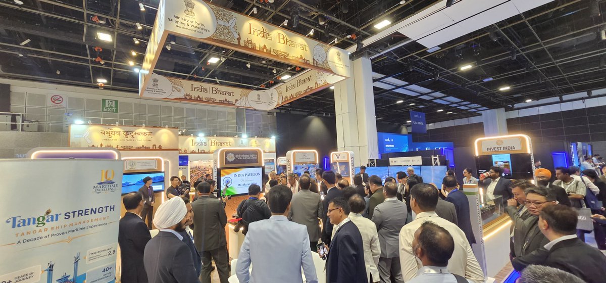 supbrow's tweet photo. Singapore Maritime Week 2026
#SMW2026
Singapore proves again that it it is a premier #MaritimeNation
A crazy busy week here.
Busting crowds, seminars, deal announcements, networking, social events. Every aspect and sector is represented here.
The 🇮🇳 Indian Maritime Pavilion is buzzing.
Good news: there is an 🇺🇸 booth.
Bad news: it is empty every time I checked
@mercoglianos @cdrsalamander @BDHerzinger @johnkonrad @brentdsadler