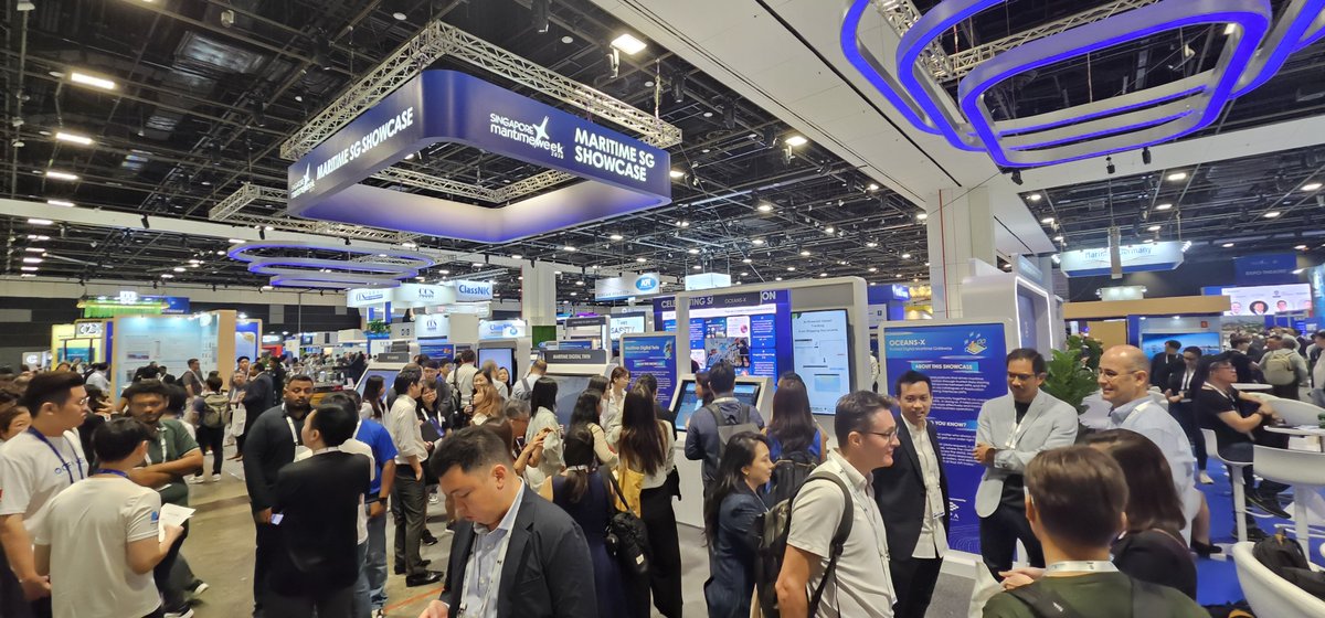 supbrow's tweet photo. Singapore Maritime Week 2026
#SMW2026
Singapore proves again that it it is a premier #MaritimeNation
A crazy busy week here.
Busting crowds, seminars, deal announcements, networking, social events. Every aspect and sector is represented here.
The 🇮🇳 Indian Maritime Pavilion is buzzing.
Good news: there is an 🇺🇸 booth.
Bad news: it is empty every time I checked
@mercoglianos @cdrsalamander @BDHerzinger @johnkonrad @brentdsadler