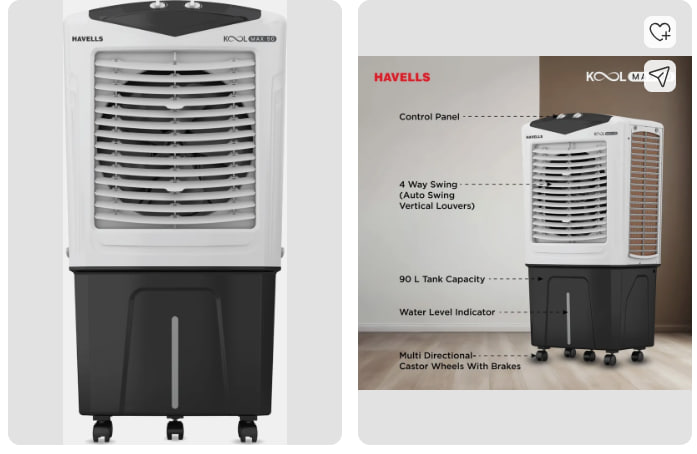 GrabOnIn's tweet image. Havells 90L Desert Air Cooler ₹11,490 😍✨

👉 Shop now:   grbn.in/MmGLrTnPJN

#AirCooler #SummerEssentials #Havells #DealAlert #ShopNow