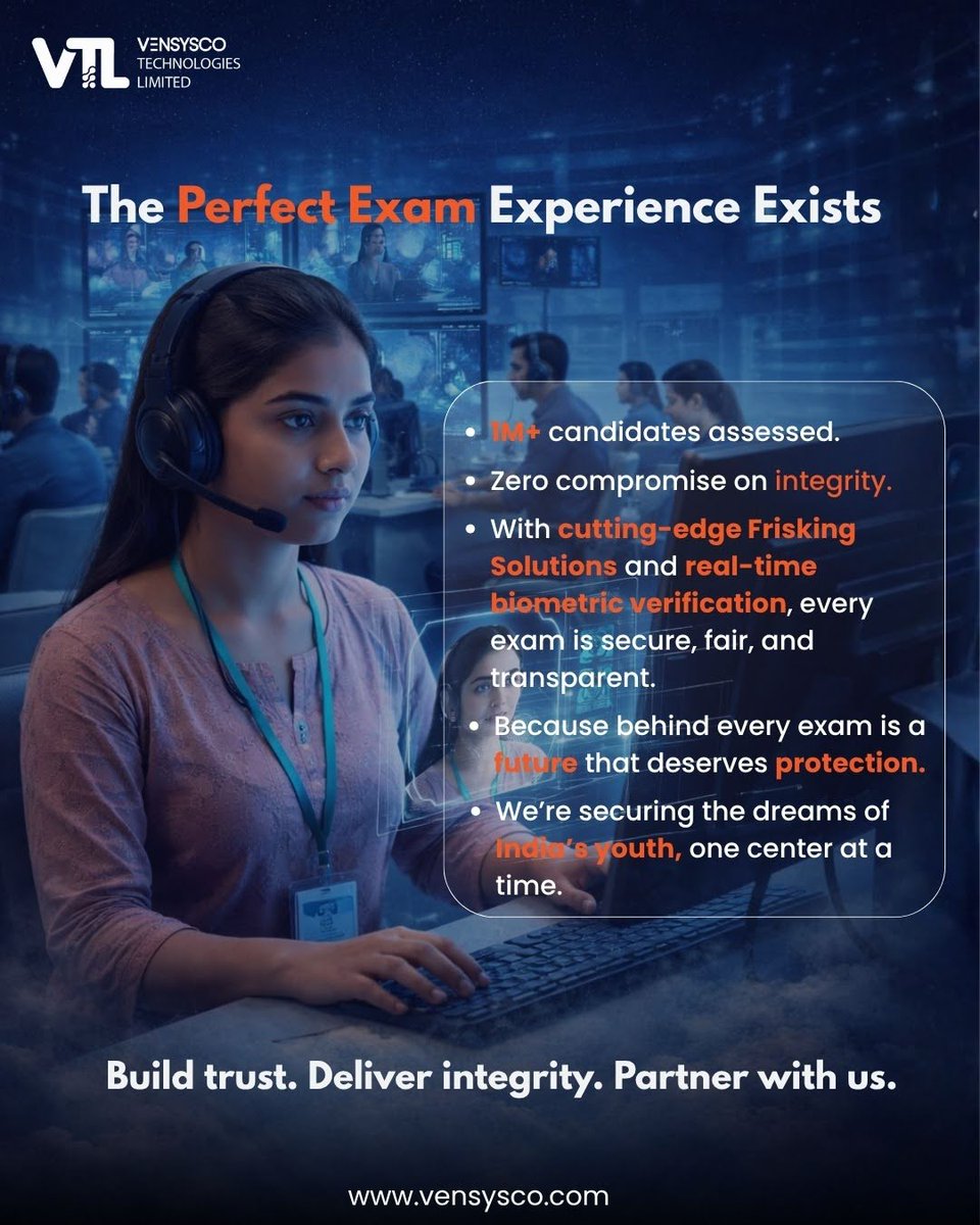 vensysco's tweet image. Where every exam is protected, every candidate is verified, and every result is trusted.
Because integrity isn’t optional it’s essential.

#ExamSecurity #TrustedExams #IntegrityMatters #DigitalExams #Vensysco