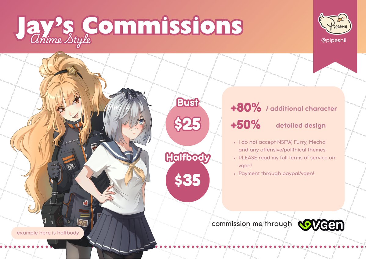 jay pipeshii ( VGEN comms open!) tweet media