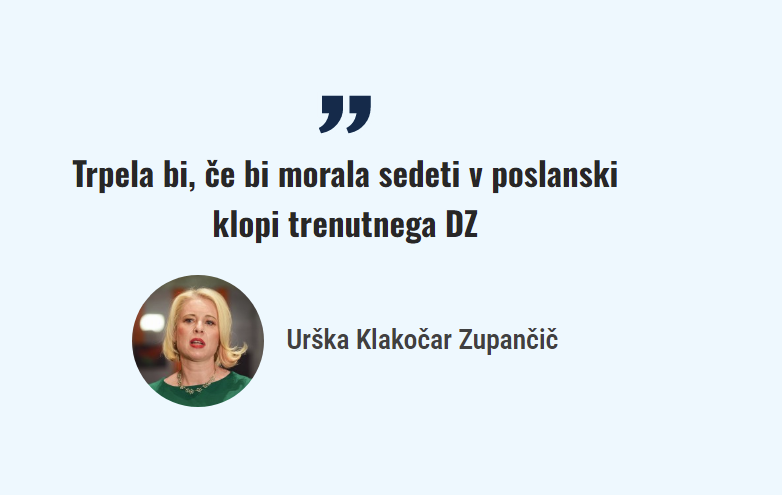 #UrškaKlakočar;  Popolnoma ti verjamem, ker so tvoji nevropsihiatrični simptomi vedenja tako bolezenski, da bi v normalnem okolju <a href="/Drzavnizbor/">Državni zbor</a> bolezen še samo poslabšala. Ostani ti na borzi dela, mogoče boš našla sebi ustrezno delo.