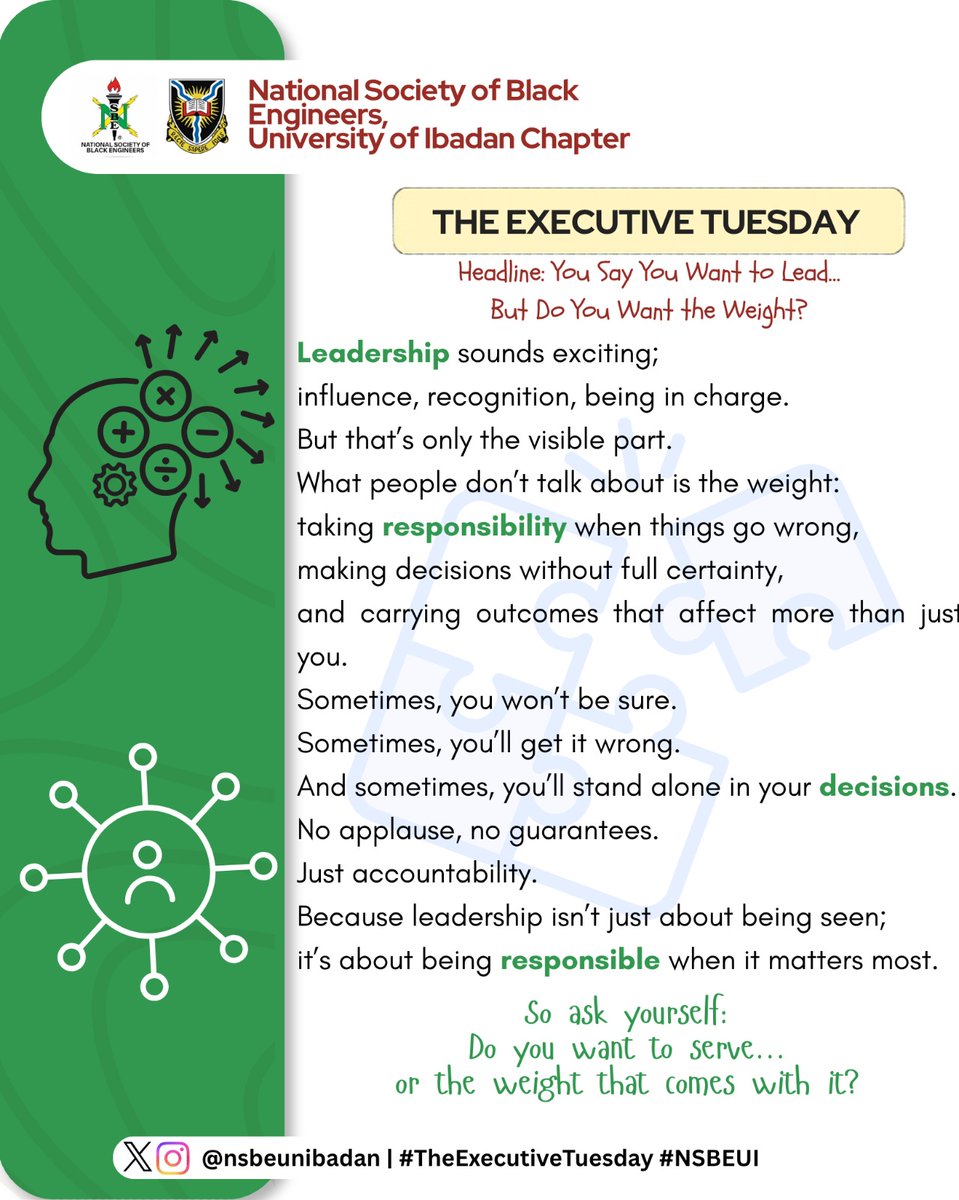 nsbeunibadan's tweet photo. #THEEXECUTIVETUESDAY🚀 
#NSBEUI✨ https://t.co/W4MDChuc66