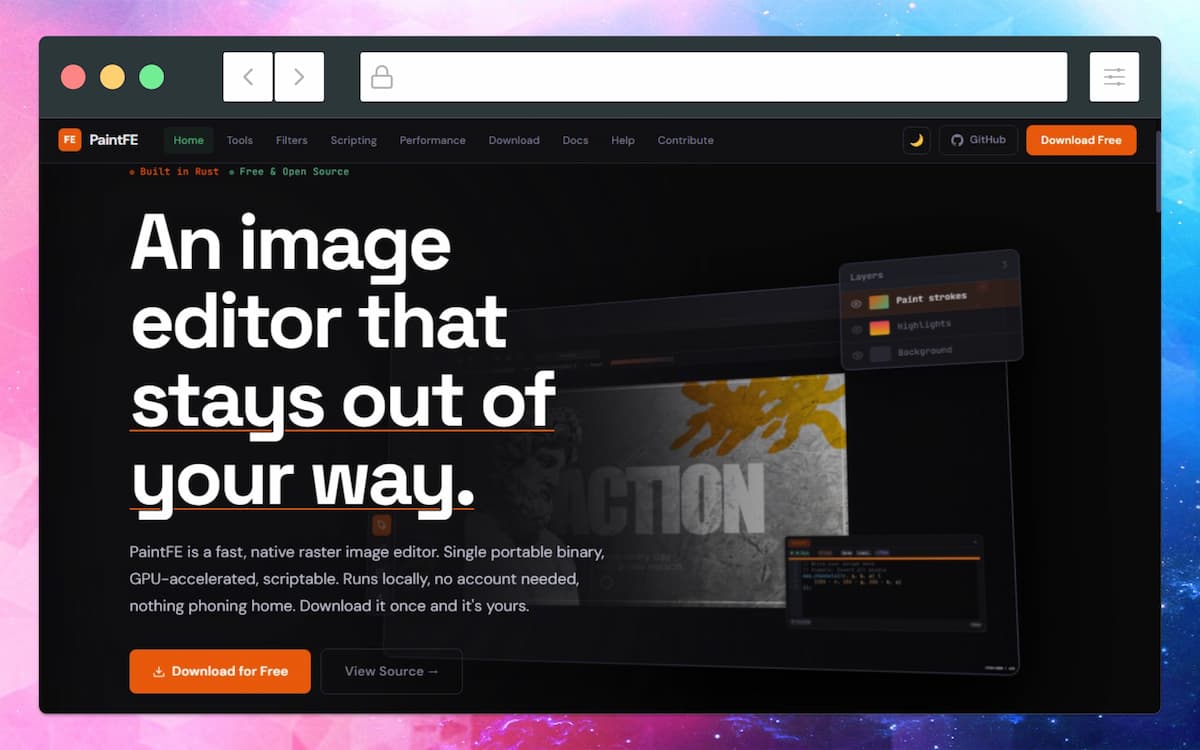 softapps's tweet image. PaintFE apuesta por lo que de verdad usas en un editor de #imágenes 🖼️

Capas, filtros, formatos RAW y hasta borrado de fondo local en una app ligera.

Ideal si buscas editar sin rodeos y probar un #software gratuito con buena pinta.

➡️softandapps.info/2026/04/22/edi…