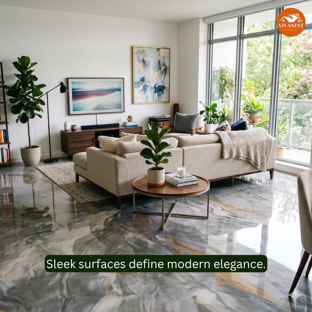 vivanest_home's tweet image. Sunlight pours into this serene living space, where clean lines meet organic textures. The glossy marble floor reflects elegance, while soft neutrals and lush greenery create a calm, inviting vibe.

#ModernLiving #HomeInspo #InteriorDesign #MinimalistStyle #LuxuryLiving