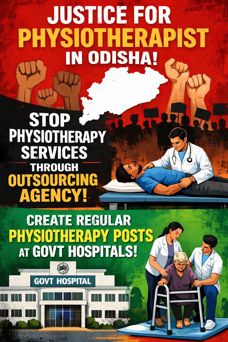 priyabratakojha's tweet photo. #justice4physiotherapists #stopOUTSOURCINGposting
@CMO_Odisha @MahalingMukesh @HFWOdisha @MohanMOdisha
@nhmodisha https://t.co/j0DZOvVErm