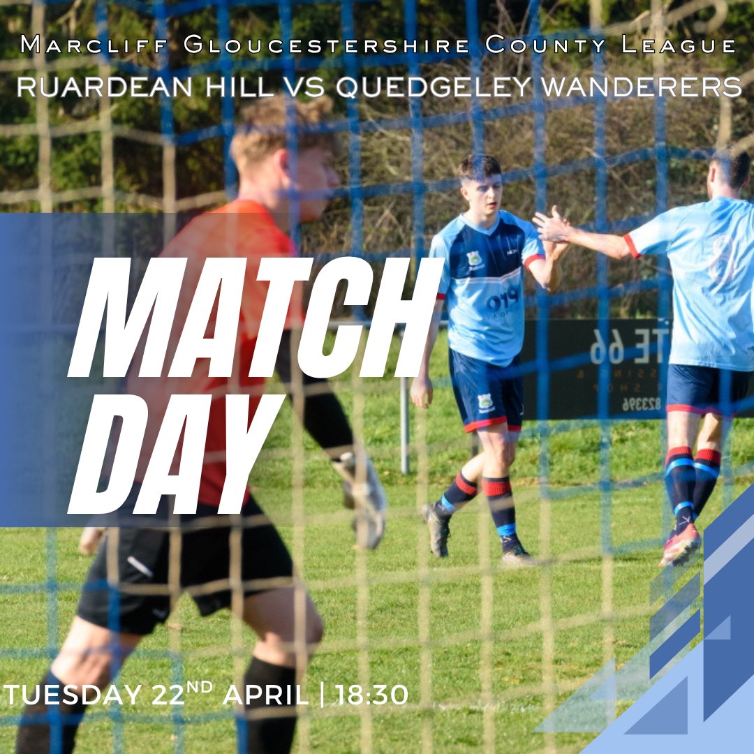 RHRFC's tweet photo. MATCH DAY! 

🥇 vs @QWFC94 
⚽️ 18:30
🏟️ Ruardean Hill Rec https://t.co/BPKank3pnw