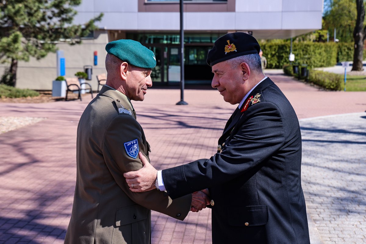 NATO_JFTC's tweet photo. 📌 @NATO_JFTC and its vital role in #NATO training and exercises were the main topics of discussions during a visit by GEN Kurtoğlu, DCOM of the Turkish🇹🇷 Gendarmerie General Command, to #JFTC.
The guest met with JFTC COM, MGEN Rycerski to explore JFTC’s mission and capabilities. https://t.co/Zai7wZh1mc