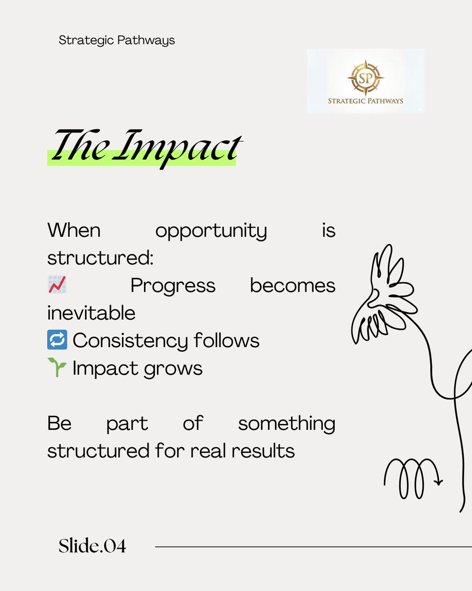 SPathways_'s tweet image. Opportunity isn’t just something you find, it’s something that can be designed.
At Strategic Pathways, we’re building structured pathways that turn talent into execution and potential into impact.
#Opportunities #Structure #Innovation #Execution #FutureOfWork