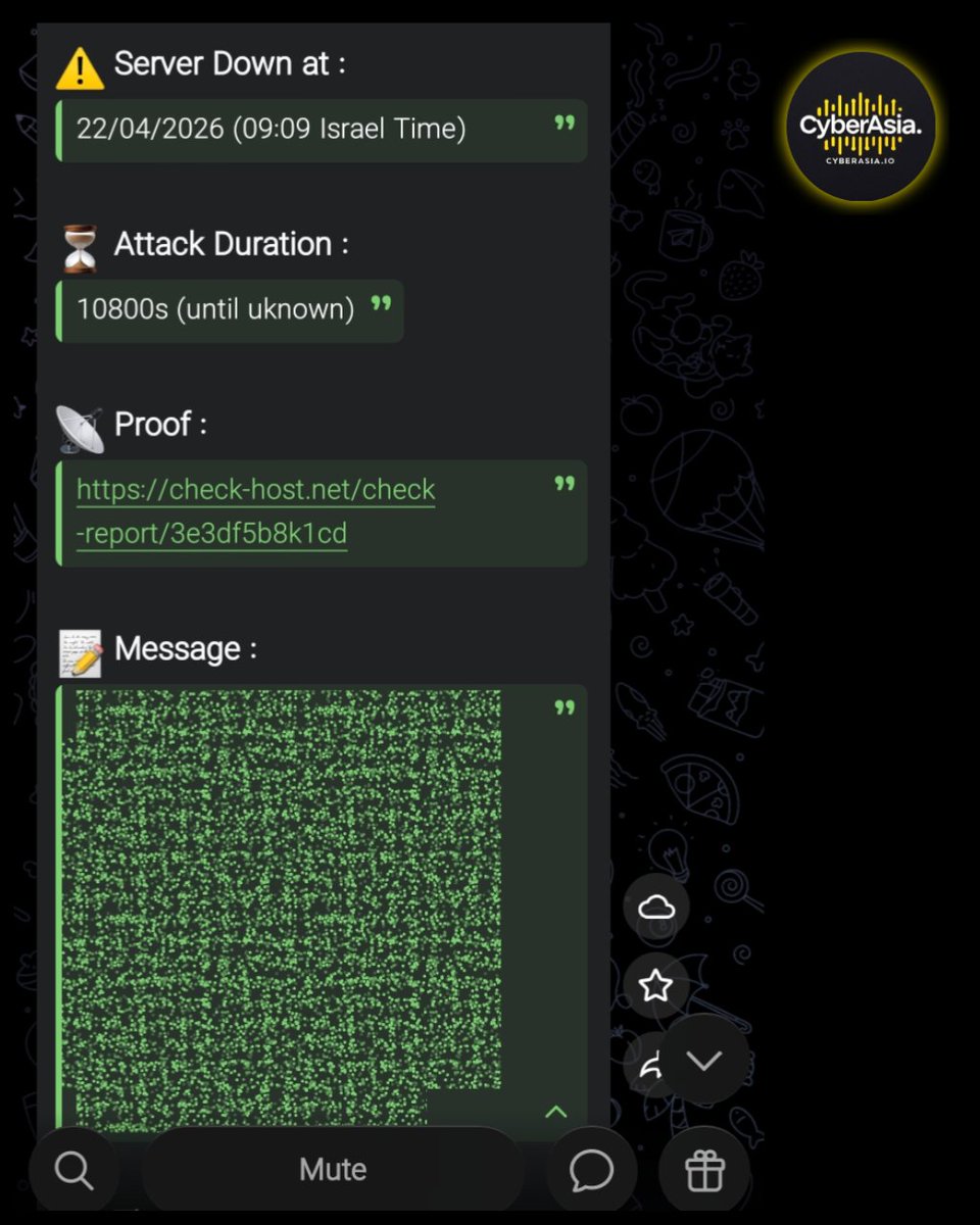 cyberasia_io's tweet image. 🚨 Israel Alert 🇮🇱

Hacktivist group The Garuda Eye has claimed responsibility for a global cyber attack targeting Israeli internet service providers and satellite infrastructure, Gilat Telecom gilat.net 

#DDoSAttack #HackerNews #GilatTelecom #Israel