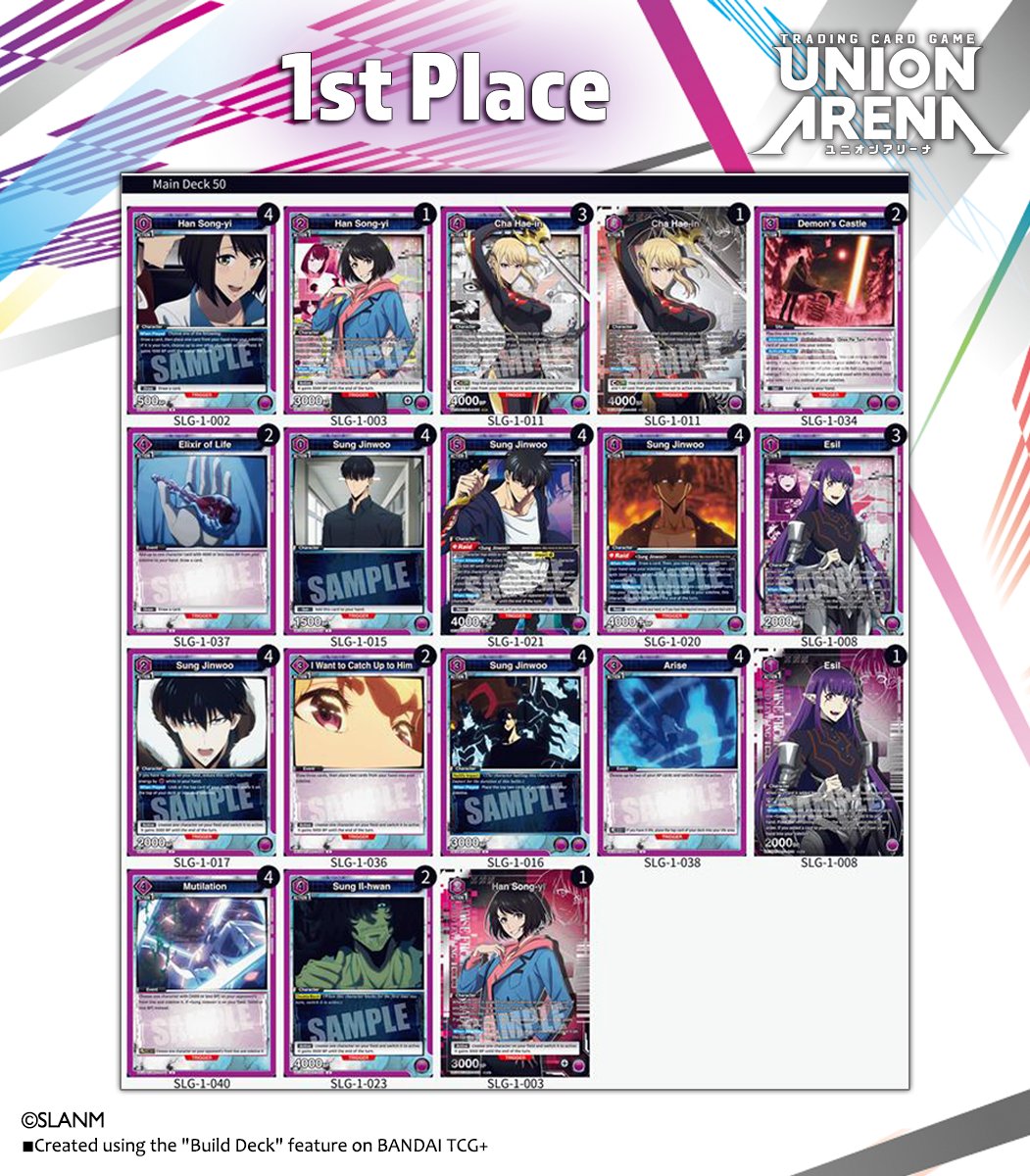 UA_EN_TCG's tweet photo. [Deck Lists]
Thank you to everyone who joined us for the 4/19 Offline Regional hosted by The Booster Box! 💞
Check out the deck used by the champion! 🏆
Congratulations! 🎉

#UNIONARENA_EN https://t.co/SmtPf40LHf