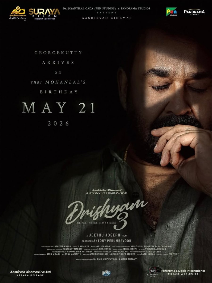 MalluCineMY's tweet image. #Drishyam3 releasing on same day in Malaysia 🇲🇾 

Remarkable by #surayafilem 👌👌🔥 

@verrakathaigal @MalaysiaTickets @Mohanlal @Team_MTU @PenMusicIndia 
@aashirvadcine @PharsFilm #drishyam2 #drishyam