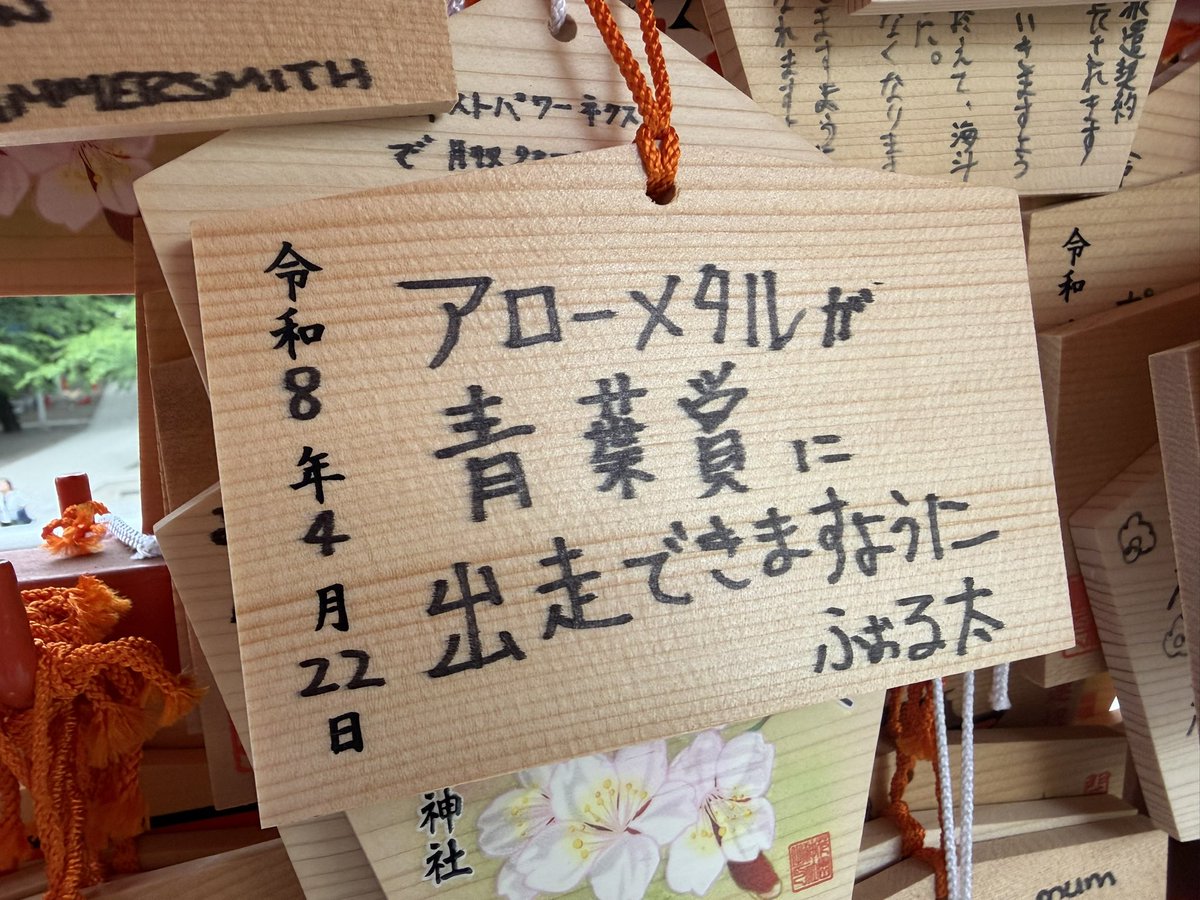 tshgh101's tweet photo. はじめての神頼み
#アローメタル
#青葉賞 https://t.co/VeWQH6wSPd