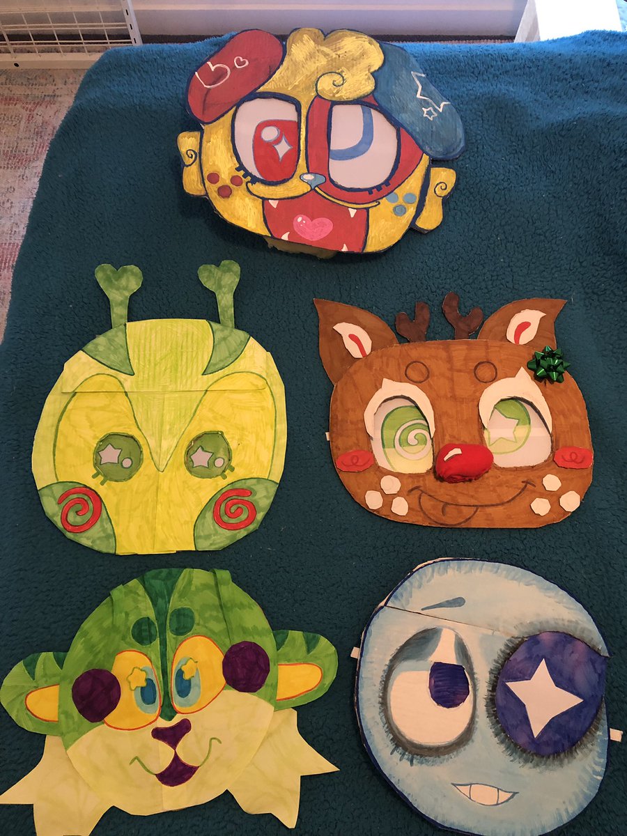 kawaiipotato464's tweet image. some old masks I’ve made!!!

#cosplay #mask #masks #art #artwork