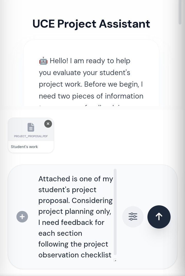cbcaiug's tweet photo. UCE project Assistant

With the CBC AI Tool 🇺🇬, you can simply scan or upload a learner’s project proposal or report and instantly receive structured feedback aligned with UNEB’s project observation checklist.
Save time. 
👉: https://t.co/EsZcftpdRB https://t.co/QHc7XJ5ZjR